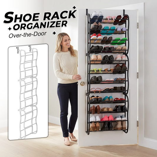 ⏰🔥 ¡50% OFF por tiempo limitado! 👟 Organizador de Zapatos de Puerta – Gran Capacidad y Ahorro de Espacio