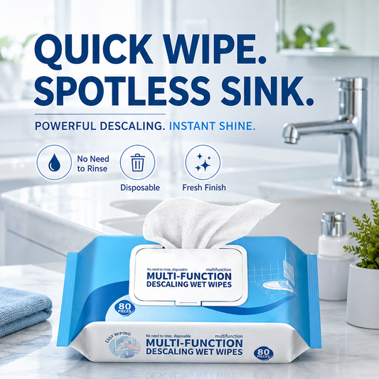 🧽 Toallitas limpiadoras descalcificadoras multifunción para baño – elimina sarro y suciedad sin esfuerzo | Deja tus superficies como nuevas