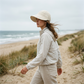 ⏳¡ÚLTIMO DÍA DE OFERTA!!🎁✨Sombrero solar elegante plegable para mujer UPF 50+ – Sombrero cubo de algodón de ala ancha con solapa protectora para cuello y correa regulable 🌞🇬🇧 | Compacto, transpirable e ideal para playa