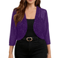Women's Shimmer Mesh Open-Front Cardigan
