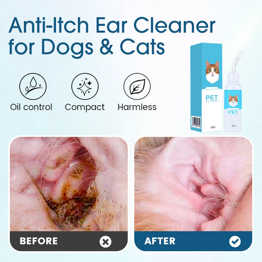 🐕🎁 ¡Novedad con 50% DE DESCUENTO!🔥 Limpiador de oídos anti picazón para perros y gatos