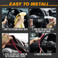 🚗✨Funda antideslizante para volante – cuero de fibra de carbono y ajuste universal | Resistente al sudor, agarre firme y estilo deportivo