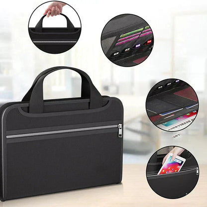 📁 50% Off! 🔥 Fireproof Accordion-Style File Folder with Handle — Fire-resistant, 12+ compartments, and portable 🧾