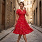 👗🔥 50% OFF POR TIEMPO LIMITADO | Vestido de Mujer con Cuello en V, Estampado Floral y Cintura Torcida ✨ Diseño Femenino, Figura Favorecida y Estilo Elegante Todo el Día