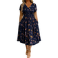👗🔥 50% OFF POR TIEMPO LIMITADO | Vestido de Mujer con Cuello en V, Estampado Floral y Cintura Torcida ✨ Diseño Femenino, Figura Favorecida y Estilo Elegante Todo el Día