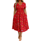 👗🔥 50% OFF POR TIEMPO LIMITADO | Vestido de Mujer con Cuello en V, Estampado Floral y Cintura Torcida ✨ Diseño Femenino, Figura Favorecida y Estilo Elegante Todo el Día