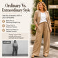 👖 Damen gerippte Kordelzug-Geradehose – bequem, vielseitig & stylisch – mit verstellbarem Kordelzug & geradem Bein – perfekt für Alltag, Büro & Freizeit – weicher Stoff, figurschmeichelnder Schnitt – ideal für warme Tage & entspannte Stunden