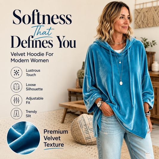 👚 Suéter de terciopelo con cordón y corte holgado para mujer – suavidad, calidez y estilo relajado | El abrigo cómodo que necesitas para los días fríos | ¡Envío gratis a todo Chile!