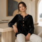 ✨🛍️ ¡NUEVO LANZAMIENTO! Blusa de terciopelo relajada – ligera y con acabado pulido para una elegancia diaria | Suave, versátil y fácil de llevar