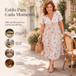 👗🔥 50% OFF POR TIEMPO LIMITADO | Vestido de Mujer con Cuello en V, Estampado Floral y Cintura Torcida ✨ Diseño Femenino, Figura Favorecida y Estilo Elegante Todo el Día