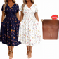 👗🔥 50% OFF POR TIEMPO LIMITADO | Vestido de Mujer con Cuello en V, Estampado Floral y Cintura Torcida ✨ Diseño Femenino, Figura Favorecida y Estilo Elegante Todo el Día