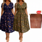 👗🔥 50% OFF POR TIEMPO LIMITADO | Vestido de Mujer con Cuello en V, Estampado Floral y Cintura Torcida ✨ Diseño Femenino, Figura Favorecida y Estilo Elegante Todo el Día
