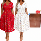 👗🔥 50% OFF POR TIEMPO LIMITADO | Vestido de Mujer con Cuello en V, Estampado Floral y Cintura Torcida ✨ Diseño Femenino, Figura Favorecida y Estilo Elegante Todo el Día