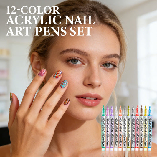 🎨 ¡50% DE DESCUENTO AHORA! 💅 Bolígrafos acrílicos para decoración de uñas de 12 colores: pigmentos vibrantes, puntas finas y diseños fáciles de hacer tú misma ✨🖌️