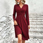 Vestido midi elegante de cuello en V para mujer