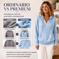 Jersey con capucha de cuello en V liso informal para mujer