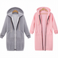 🔥✨ Sudadera con capucha y cremallera de forro polar para mujer – calidez, suavidad y estilo casual | La chaqueta que querrás llevar todos los días