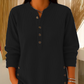 ⏰🔥 ¡OFERTA 50% OFF! 👚✨ Blusa Henley de Pana para Mujer – Suave, Cálida y Cómoda con Botones Decorativos