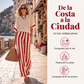 ⏰🔥 ¡OFERTA 50% OFF! 👚👖 Conjunto de 2 Piezas de Pantalón Ancho a Rayas para Mujer – Fresco, Cómodo y Elegante