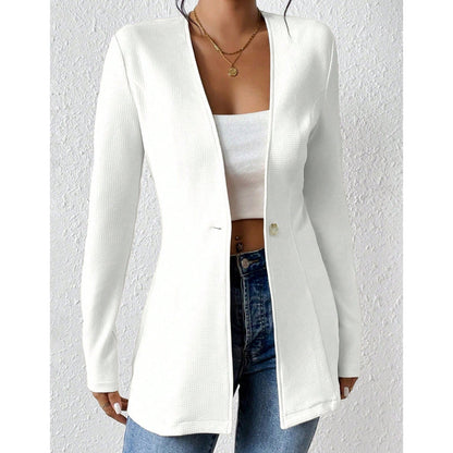 ⏰🔥 ¡OFERTA 50% OFF! 🧥✨ Blazer de Mujer con Cuello en V y Un Solo Botón – Elegante, Cómodo y Perfecto para Oficina o Salidas
