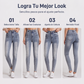 Jeans ajustados de talle alto para mujer, efecto reductor