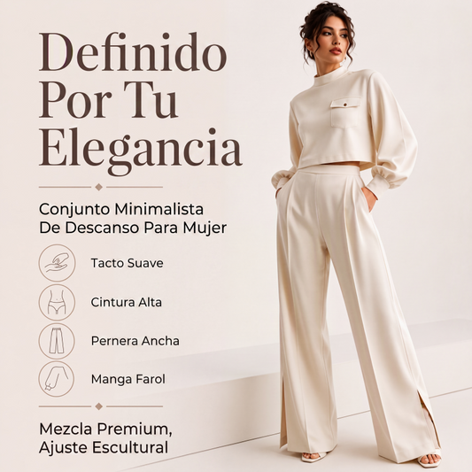 🔥⏰ ¡OFERTA 50% OFF! 👗 Conjunto de Top Corto y Pantalones de Pierna Ancha para Mujer – Estilo Casual, Cómodo y Moderno ✨