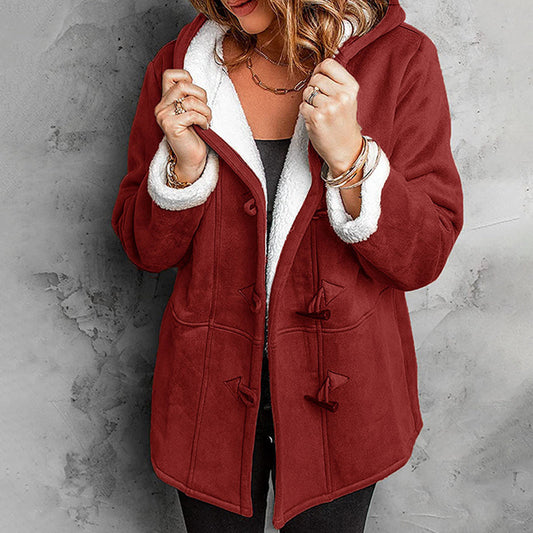 ⏰🔥 ¡OFERTA 50% OFF! 🧥❄️ Abrigo de Ante con Capucha para Mujer – Forro de Felpa Súper Cálido, Cómodo y Elegante