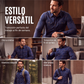 Camisa de manga larga a cuadros informal para hombre