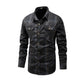 Camisa de manga larga a cuadros informal para hombre