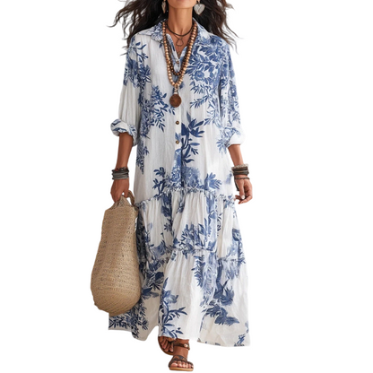 ⏰🔥 ¡OFERTA 50% OFF! 👗🌸 Vestido Maxi Floral Bohemio para Mujer – Fresco, Cómodo y Elegante con Corte Holgado