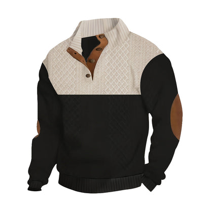 Sudadera deportiva de patchwork para hombre