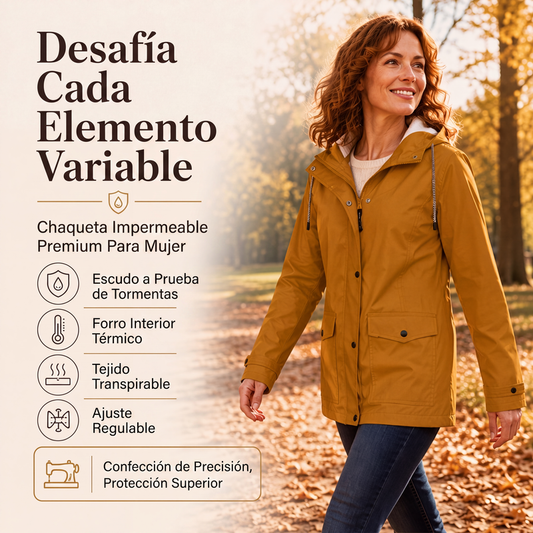 Chaqueta con capucha cortavientos forrada de felpa para mujer