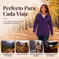 Chaqueta con capucha cortavientos forrada de felpa para mujer