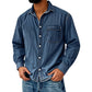 ⏰🔥 ¡OFERTA 50% OFF! 👔✨ Camisa de Hombre de Mezcla de Algodón – Fresca, Cómoda y Versátil con Bolsillo en el Pecho