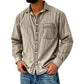 ⏰🔥 ¡OFERTA 50% OFF! 👔✨ Camisa de Hombre de Mezcla de Algodón – Fresca, Cómoda y Versátil con Bolsillo en el Pecho