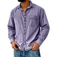 ⏰🔥 ¡OFERTA 50% OFF! 👔✨ Camisa de Hombre de Mezcla de Algodón – Fresca, Cómoda y Versátil con Bolsillo en el Pecho