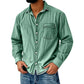 ⏰🔥 ¡OFERTA 50% OFF! 👔✨ Camisa de Hombre de Mezcla de Algodón – Fresca, Cómoda y Versátil con Bolsillo en el Pecho