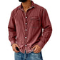 ⏰🔥 ¡OFERTA 50% OFF! 👔✨ Camisa de Hombre de Mezcla de Algodón – Fresca, Cómoda y Versátil con Bolsillo en el Pecho