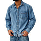 ⏰🔥 ¡OFERTA 50% OFF! 👔✨ Camisa de Hombre de Mezcla de Algodón – Fresca, Cómoda y Versátil con Bolsillo en el Pecho