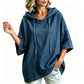 👗 Women's Casual Loose Denim Hoodie – estilo relajado y versátil con la frescura del denim | La sudadera que combina la comodidad del denim con la calidez de una hoodie