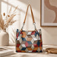 👜 Bolso de hombro de gran capacidad con diseño geométrico patchwork – estilo único, espacio amplio y versatilidad total | El bolso que combina arte y funcionalidad