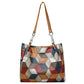 👜 Bolso de hombro de gran capacidad con diseño geométrico patchwork – estilo único, espacio amplio y versatilidad total | El bolso que combina arte y funcionalidad