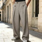 Pantalones de pierna recta resistentes a las arrugas para hombre