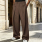 Pantalones de pierna recta resistentes a las arrugas para hombre