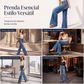 Jeans de pierna ancha de talle alto para mujer