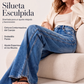 Jeans de pierna ancha de talle alto para mujer