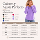 Top informal holgado de cuello redondo para mujer