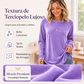 Top informal holgado de cuello redondo para mujer
