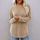 Top informal holgado de cuello redondo para mujer