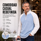 👔 Camiseta de punto gofrado para hombre con cierre de cuarto de cremallera – textura única, estilo moderno y comodidad todo el día | El básico que eleva tu look